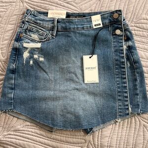 JUDY BLUE Distressed Denim Skort